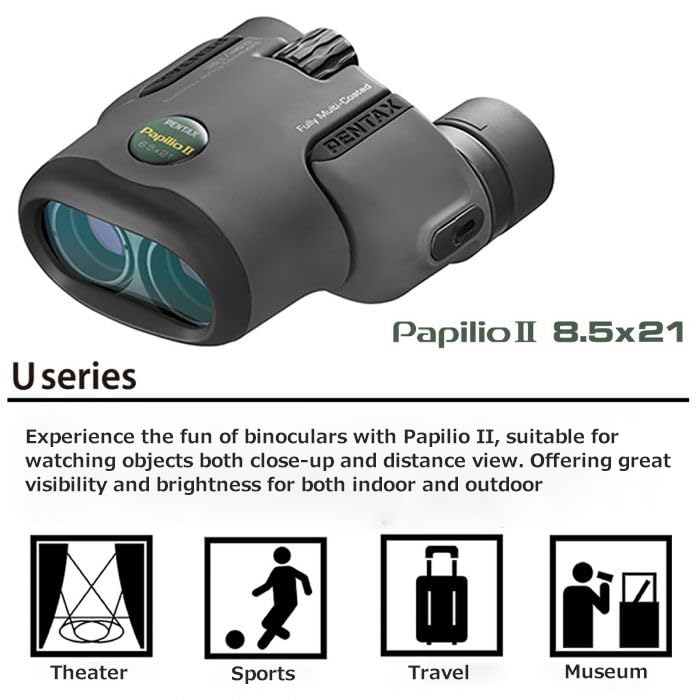 Pentax 8.5x21 U-Series Papilio II Binocular suitable for watching objects both close-up and far away - Image 2